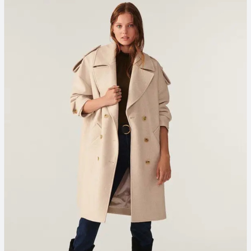 ba&sh Cream Tonio Pea Coat